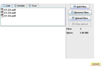Select Files from Java